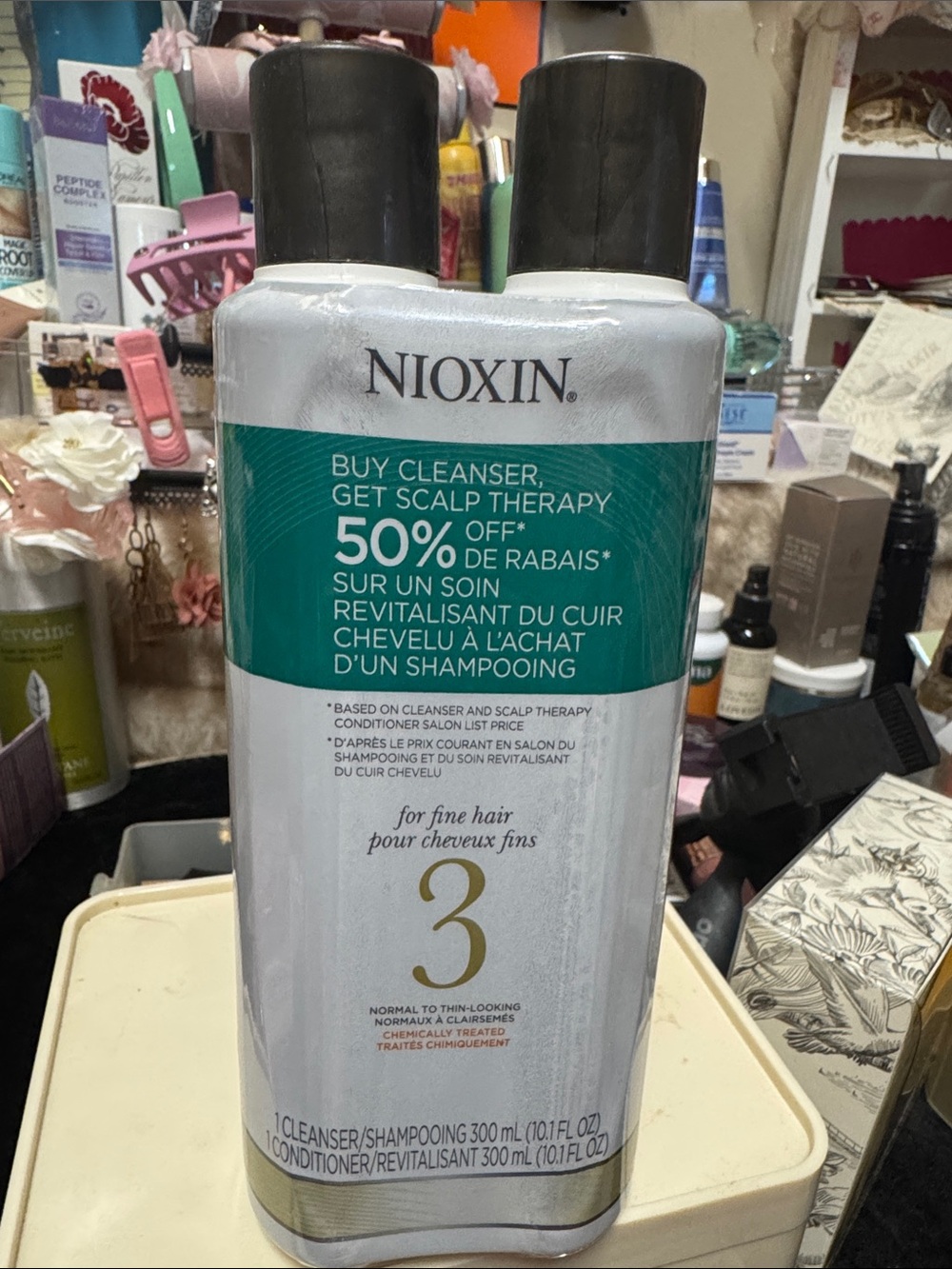 Boxing System 3 Cleanser & Scalp Therapy Conditioner Duo - White/Green